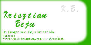 krisztian beju business card